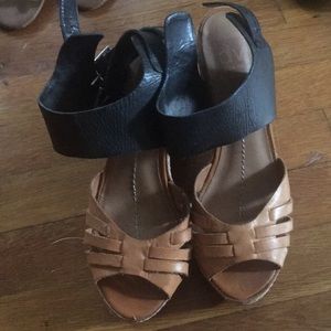 Wedge espadrille style sandals